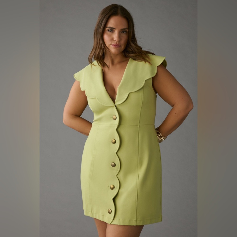 NWT Anthropologie Scalloped Buttondown Dress